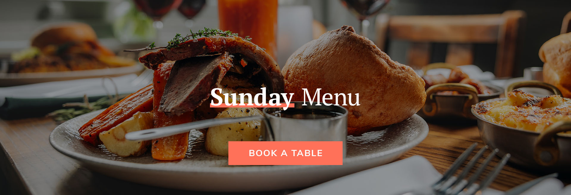 Sunday Menu at The Jolly Gardeners