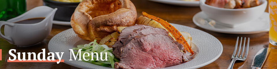 Sunday Menu at The Jolly Gardeners